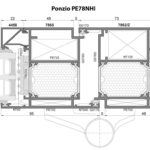 Hliníkové dvere Ponzio PE78NHI - prierez - Domovo