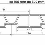 Vnútorné PVC komorové parapety - rez